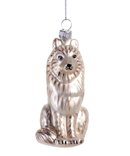 Giftcraft 665667 Wolf Ornament, 3-inch Height, Glass