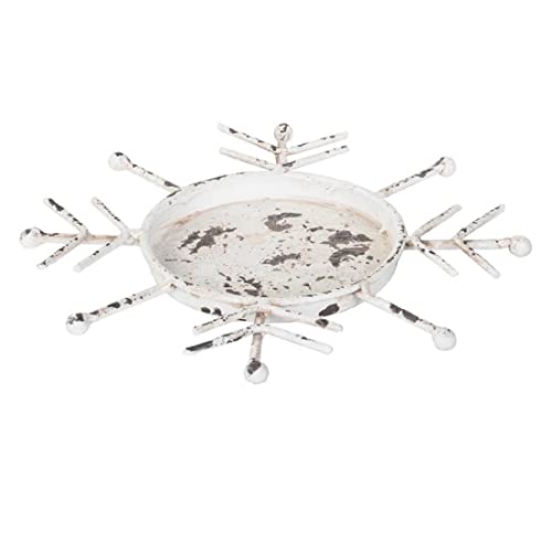 Blossom Bucket Snowflake Candle Dish, Large, 15-inch Width