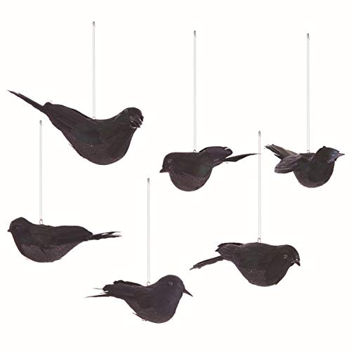 Napa Home & Garden Blackbird Ornaments ST/6