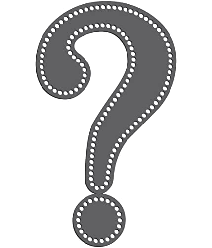 Rhinestone Genie QUESTION Mark 8" Magnetic Rhinestone Template, Black