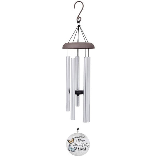 Carson Home Accents Beautifully Lived Picture Perfect Wind Chime, 30-inch Length, Aluminum