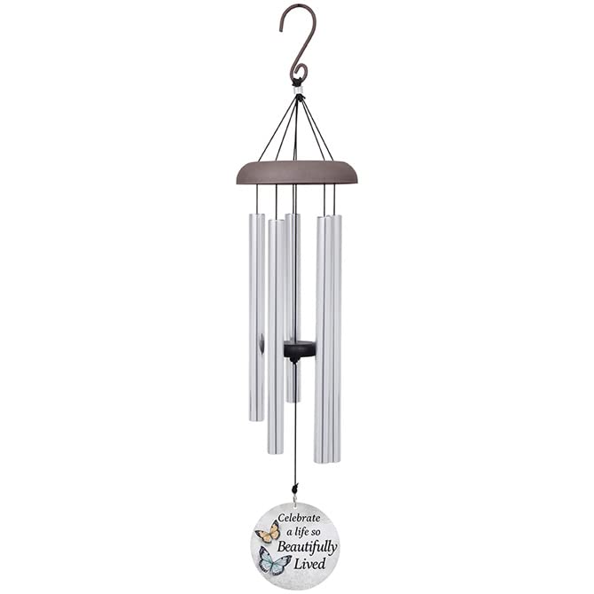 Carson Home Accents Beautifully Lived Picture Perfect Wind Chime, 30-inch Length, Aluminum