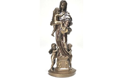 Pacific Trading Giftware 12.5 Inch Madonna with Babes by Del Sarto Religious Statue Figurine