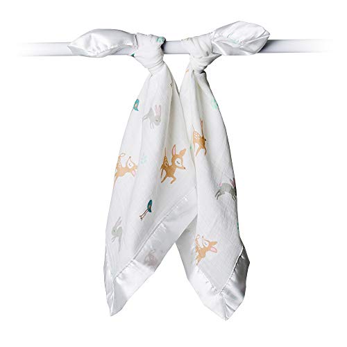 Mary Meyer lulujo Baby 2 Piece Cotton Muslin Security Blankets, Little Fawn