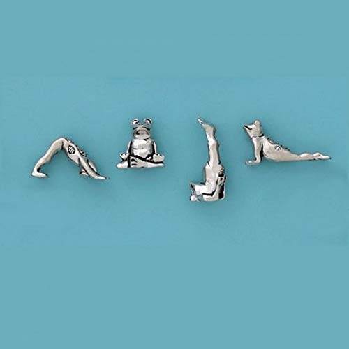 Basic Spirit MN-5 Yoga Frogs Miniature Set, 4 Pieces, 2-inch Height