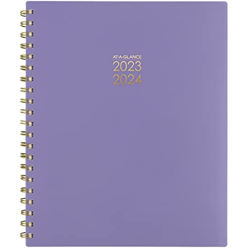 ACCO (School) AT-A-GLANCE 2023-2024 Planner, Weekly & Monthly Academic, 8-1/2" x 11", Large, Harmony, Lavender (1099-905A-17)