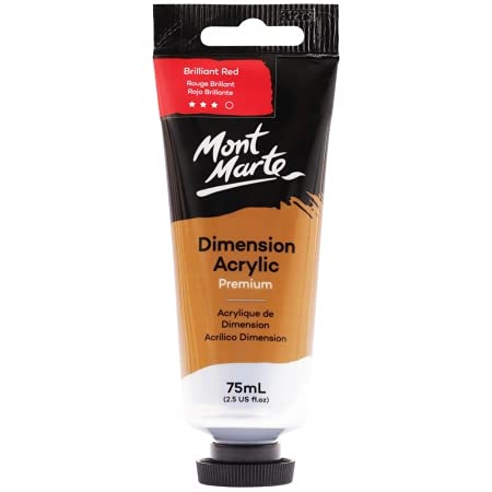 Mont Marte Dimension Acrylic 75mls - Brilliant Red