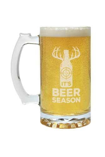 Carson Home Beer Season Mug, 7.25-inch Height, Holds 26.5 oz., Glass