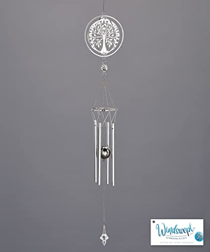 Giftcraft Stainless Steel 3D Windchime Tree, 38.5-inch Height