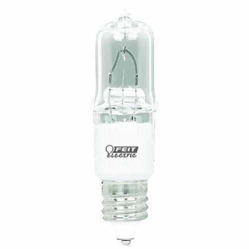 Feit Electric BPQ50/CL/MC/RP 50-Watt T3 Halogen Bulb with Mini Candelabra Base, Clear