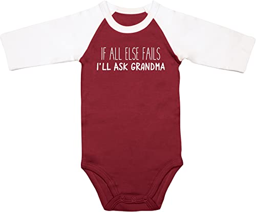 Pavilion Gift Company Baby Ask Grandma-Red 6-12 Months 3/4 Sleeve Bodysuit