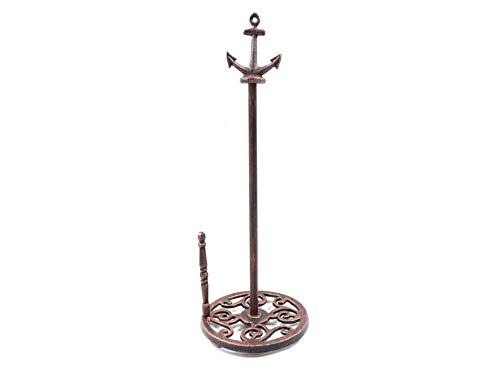 Hampton Iron Rustic Copper Cast Iron Anchor Paper Towel Holder 16" - Decorative Anchor - Nau