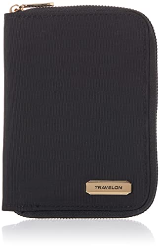 Travelon: RFID Blocking Passport Zip Wallet - Black