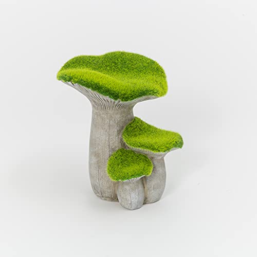 Gerson International 2636180 Terracotta Moss Mushroom, 8.6-inch Height