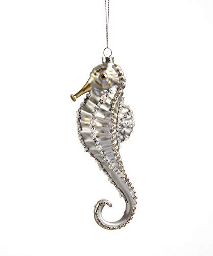 Giftcraft 667025 Glass Seahorse Hanging Ornament, 6.5-inch Height