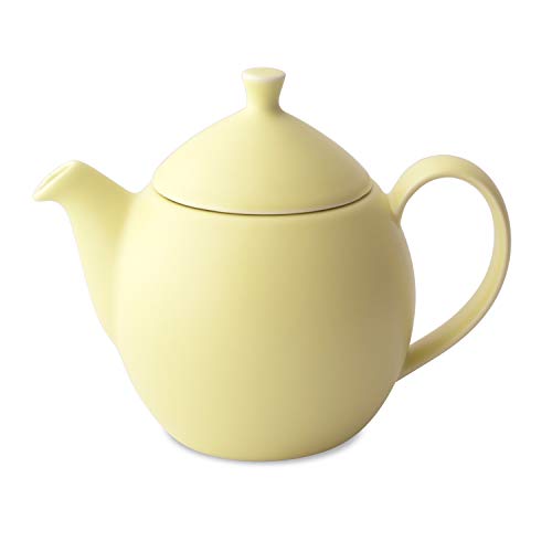 FORLIFE Dew Teapot with Basket Infuser, Lemon Grass, 14 oz/414ml
