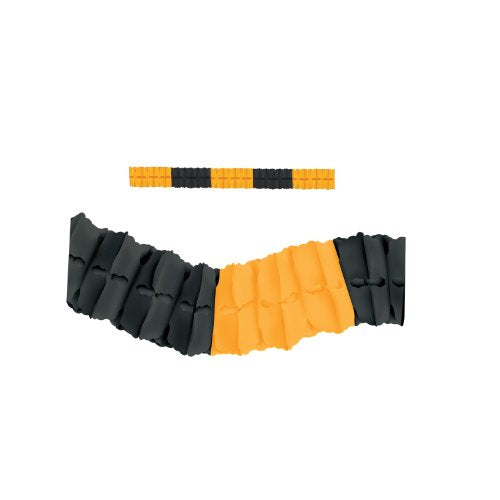 Beistle Pkgd Tissue Paper Leaf Garland, 4¬¨¬®¬¨¬Æ‚âà√≠¬¨¬©" x 12', Black/Golden Yellow