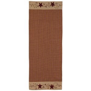 Country House Collection Stars and Berries 54" Table Runner - Great Gift Idea - Country Rustic Look - Tablerunner - Embroidered