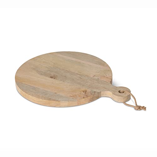 Park Hill Collection Wood Cutting Board with Rope Loop (Medium Round)