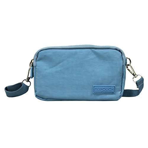 Calla Nupouch Malibu Crossbody Mini Bag Washed Nylon Clutch Adjustable Strap (Arctic)