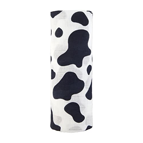 Mud Pie Farm Swaddle Blanket, Cow, 47" x 47"