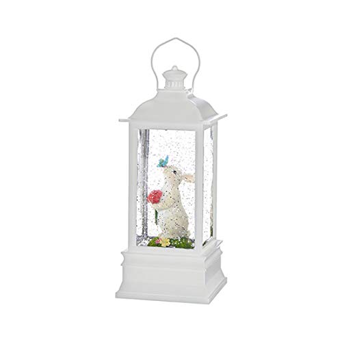 RAZ Imports 8.75" Rabbit with Butterfly Lighted Water Lantern
