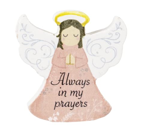 Ganz Block Talk - Always in my prayers, Pine Wood, 2.50 Inches Width, 1 Inch Depth, Multicolor