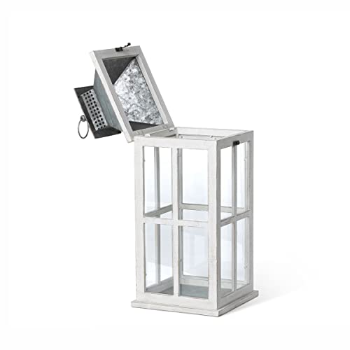 Park Hill Collection ELW20535 Coastal Whitewash Lantern, Medium