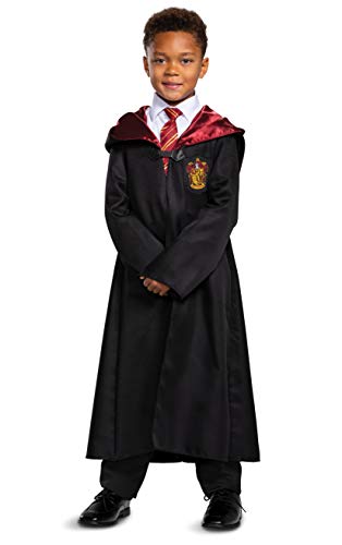 Disguise Harry Potter Gryffindor Robe Classic Childrens Costume Accessory, Black & Red, Large (10-12)