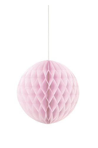Unique Industries Unique Solid Hanging Honeycomb Ball, 8", Lovely Pink