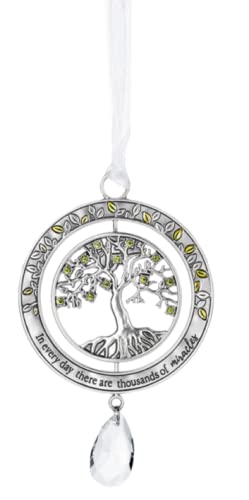 Ganz in Every Day There are Thousands of Miracles Ornament, 2.25-inch Width, Zinc, Silver