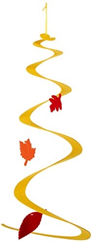 Beistle Felt Fall Leaf Hanging Swirl Autumn Thanksgiving Party Decorations, 29", Red/Orange/Yellow