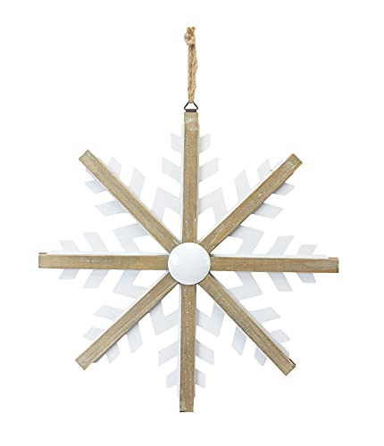 Melrose International Ornament Snowflake 16" Iron/Wood