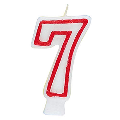 Unique Industries Unique Number 7 Birthday Candle, 1ct, One Size, Multicolored