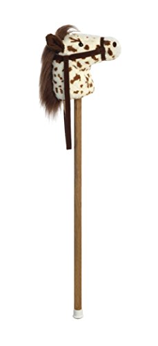 Aurora World Giddy Up Stick Horse with Sound Scot Brown Pinto, 37"