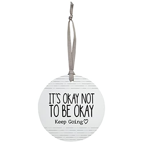 Carson Home 24912 Keep Going Collection Not Be Okay Gift Tag, 3.5-inch Diameter