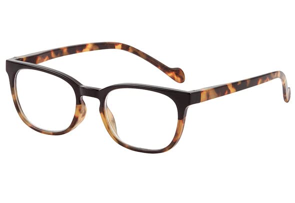 I Heart Eyewear Dallas Reading Glasses, Tortoise and Black, 3.0