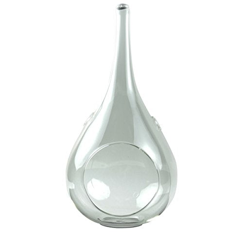 Midwest Design Touch of Nature Hand Blown Hanging Tear Drop Glass, 10"