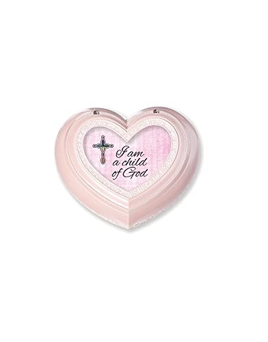 Roman Child of God Heart Box, 6.25-inch Length, Plastic and Metal, Pink, For Decorative Use, Home D√©cor, Church D√©cor
