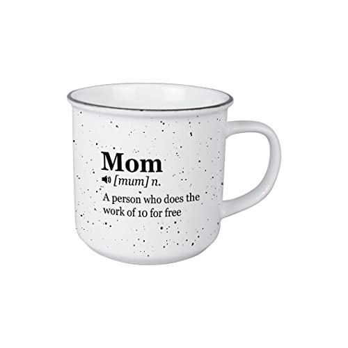 Carson Home, Decorative Vintage Mug for Coffee Latte Tea Hot Cocoa, Ideal Gift, Microwave and Dishwasher Safe, Mom Vintage Mug 13oz