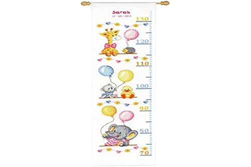 Vervaco Height Chart Baby Shower Counted Cross Stitch, Multi-Colour