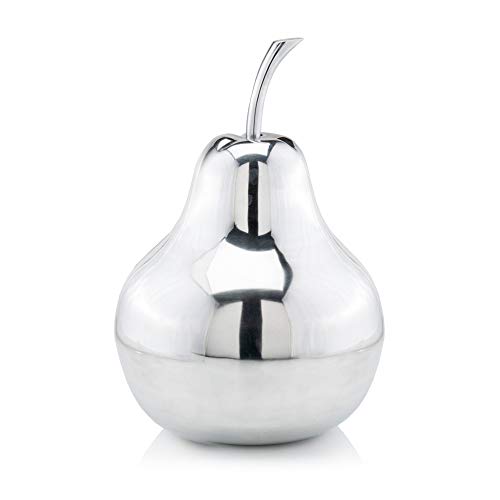 Modern Day Accents Large Peral XL Polished Pear, Silver, Fruit, Tabletop, Transitional, Sculpture, Accents, D‚àö¬©cor, Desk, Aluminum, L x 12" W x 17" H