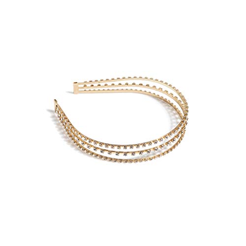 Shiraleah Rhinestone Triple Headband-Gold