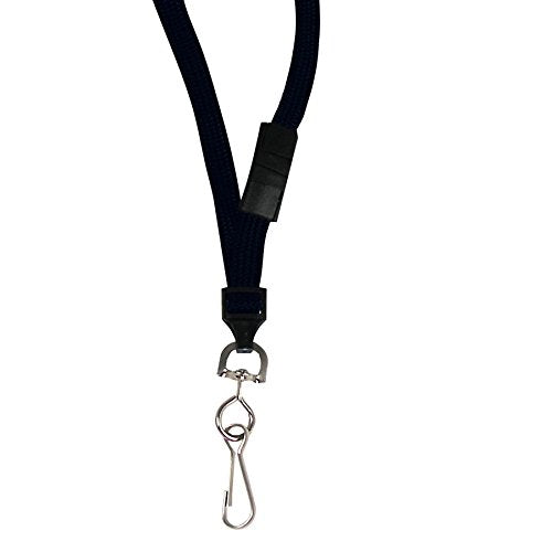 C-Line Breakaway Neck Lanyard with Swivel Hook, Black, 36 Inches Long, 12 per Pack (89511)