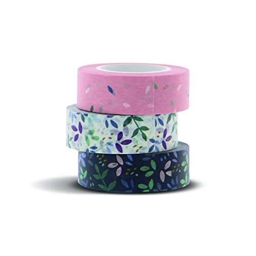 Rediform Filofax Accessory, Garden Collection, Washi Tape, Set of Three (B132745), Multicolor