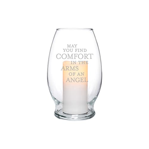 Carson 11845 Arms of an Angel Glass Hurricane Candle, 7-inch Height