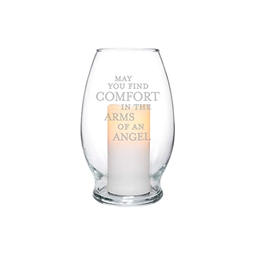 Carson 11845 Arms of an Angel Glass Hurricane Candle, 7-inch Height