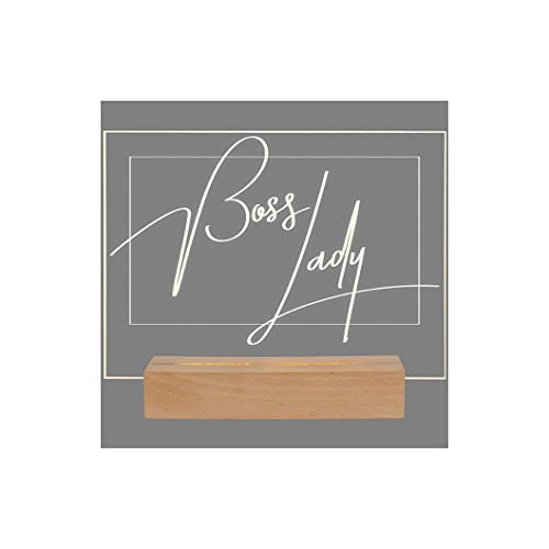 Carson 33308 Boss Lady LED Decorative Sign, 7.75-inch Height