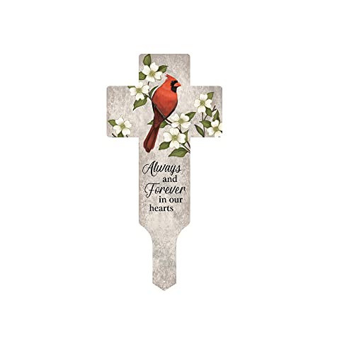 Carson Home 11907 Always and Forever Cross Garden Stake, 17.5-inch Height, Metal