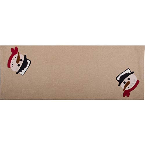 Home Collections by Raghu Happy Snowman Table Runner Nutmeg